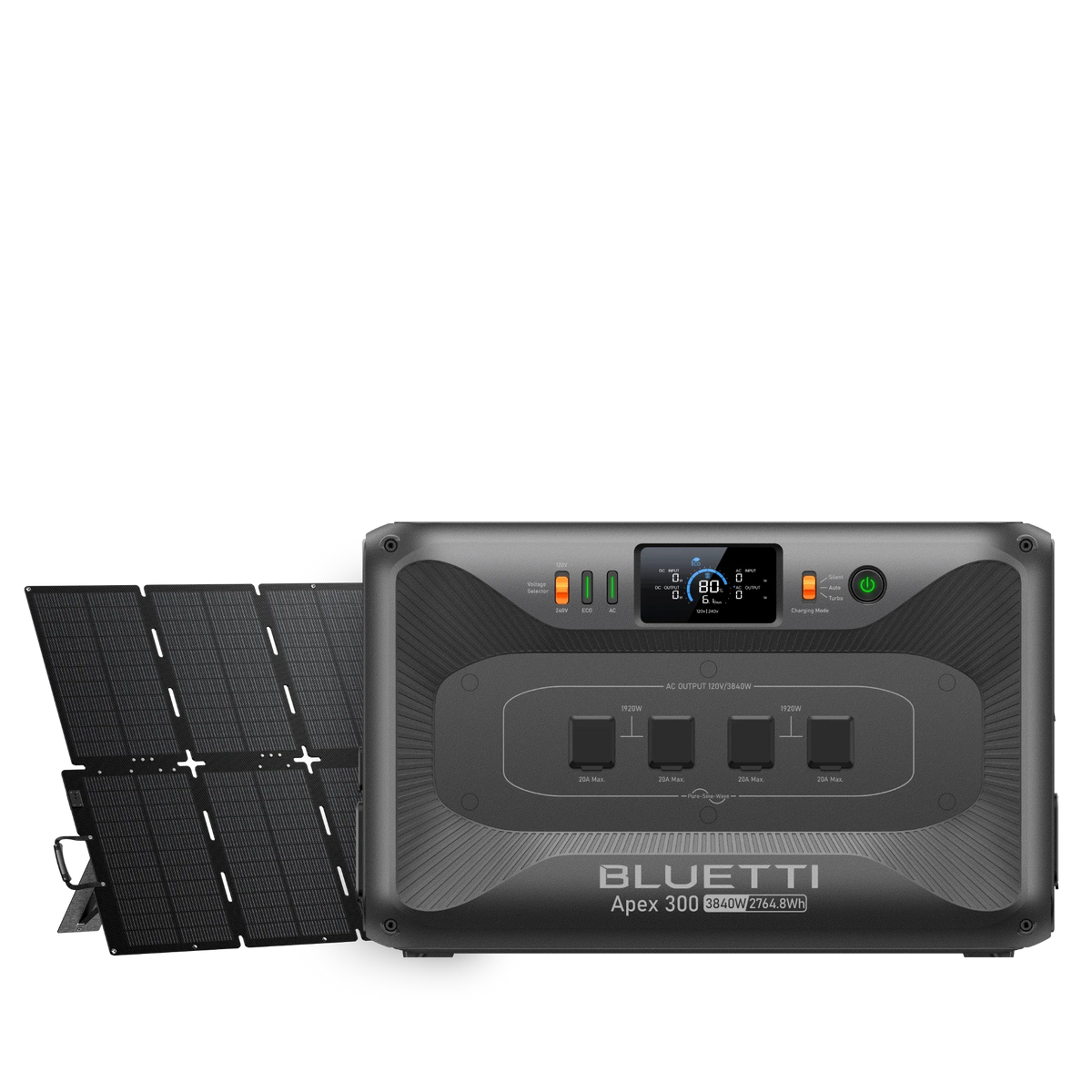 BLUETTI Apex 300 with SORA 500 solar panel