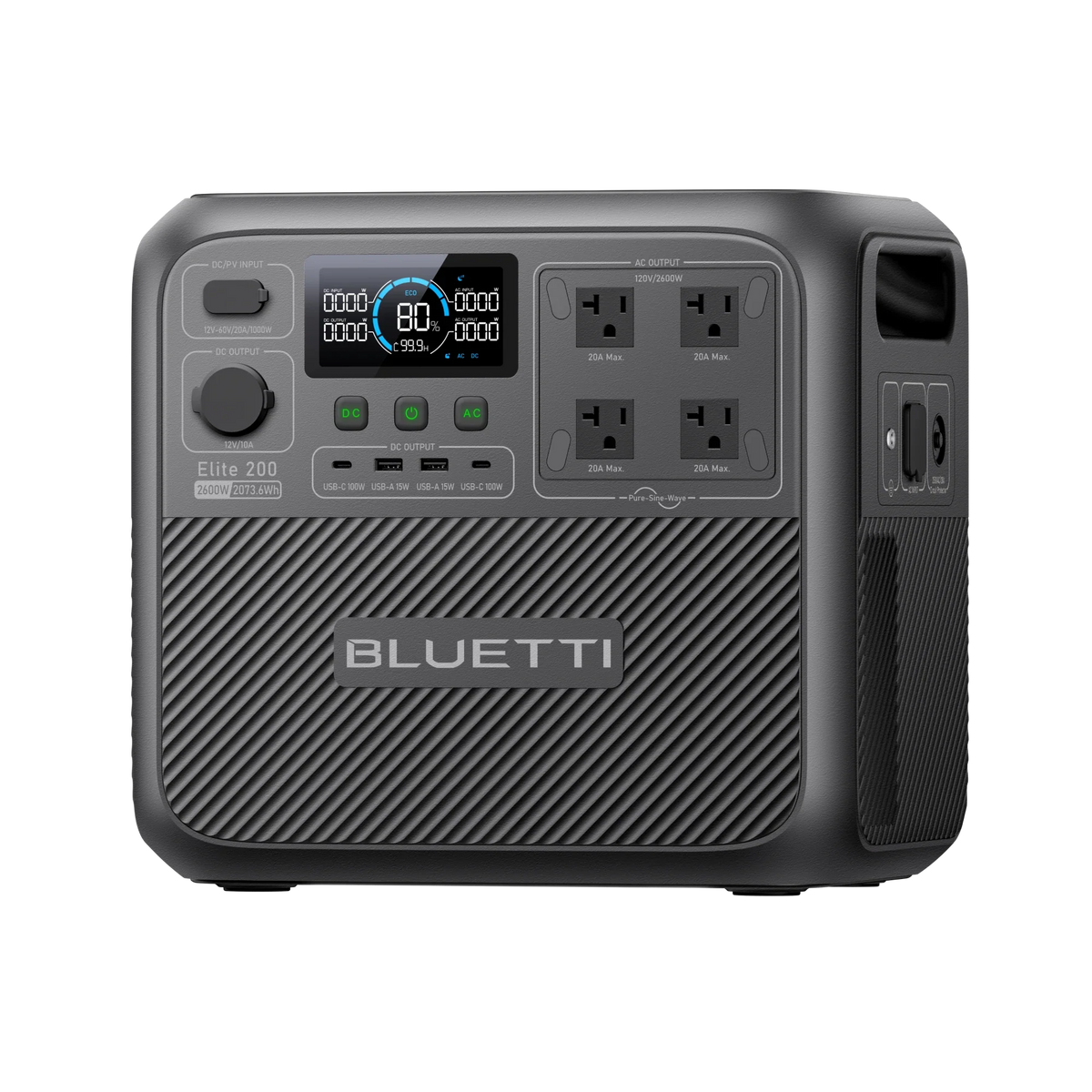BLUETTI Elite 200 V2 side view