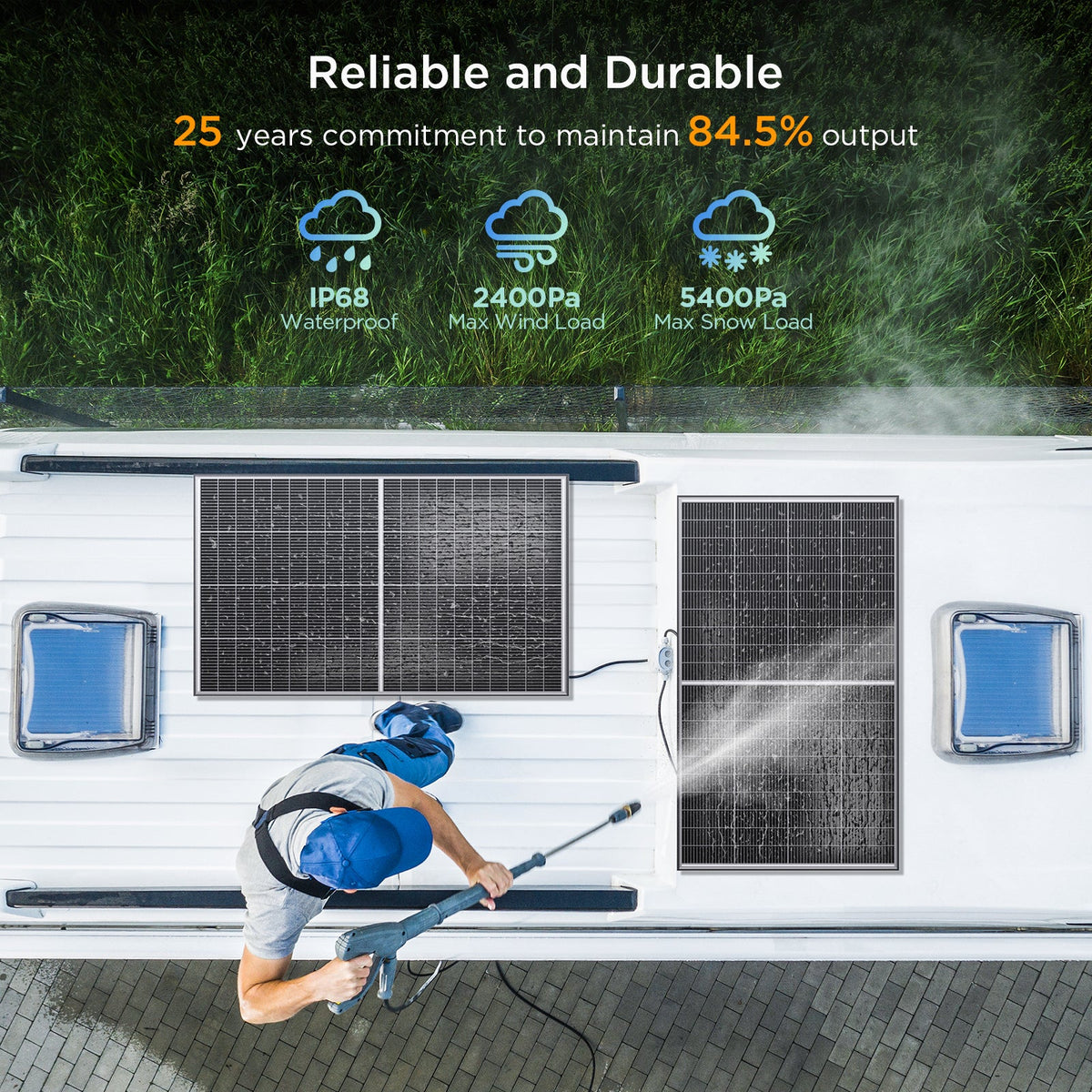 Callsun 200W N-Type bifacial solar panel — product photo 8