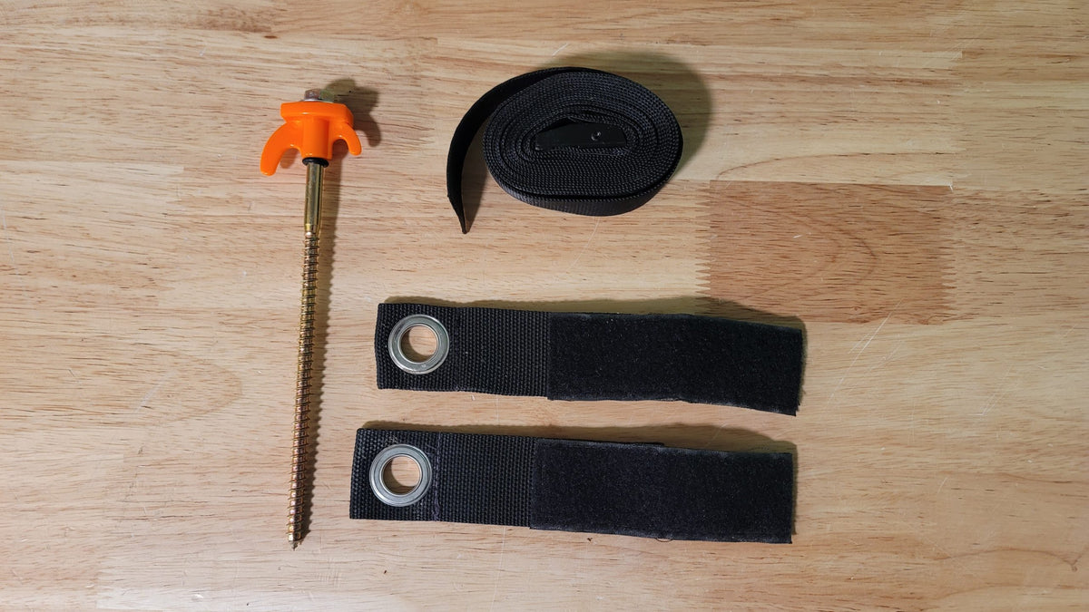 Anchor strap, grommet straps and anchor bolt