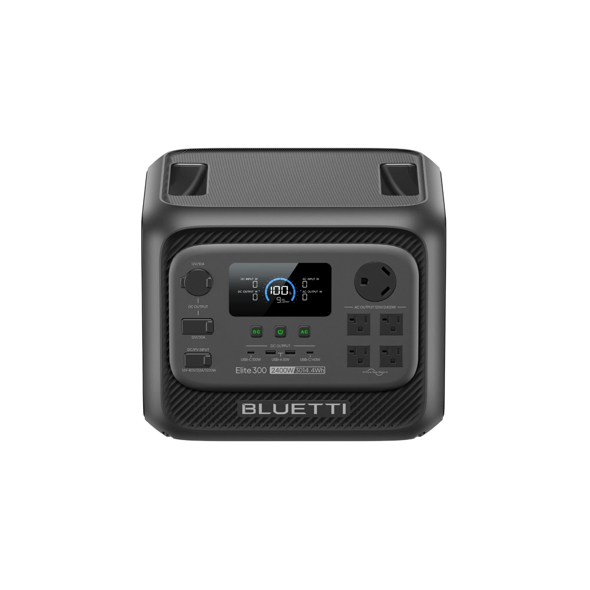 BLUETTI Elite 300 outlets and display