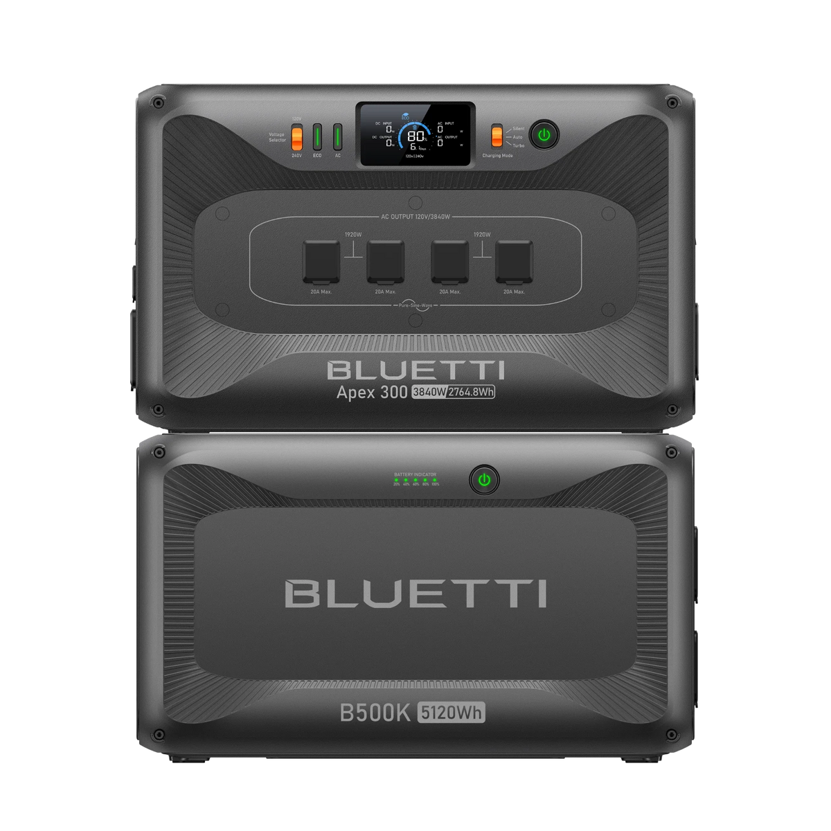 BLUETTI Apex 300 with B500K expansion battery