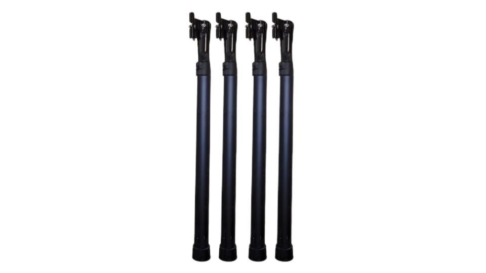 Portable solar panel stand legs, upper and lower set